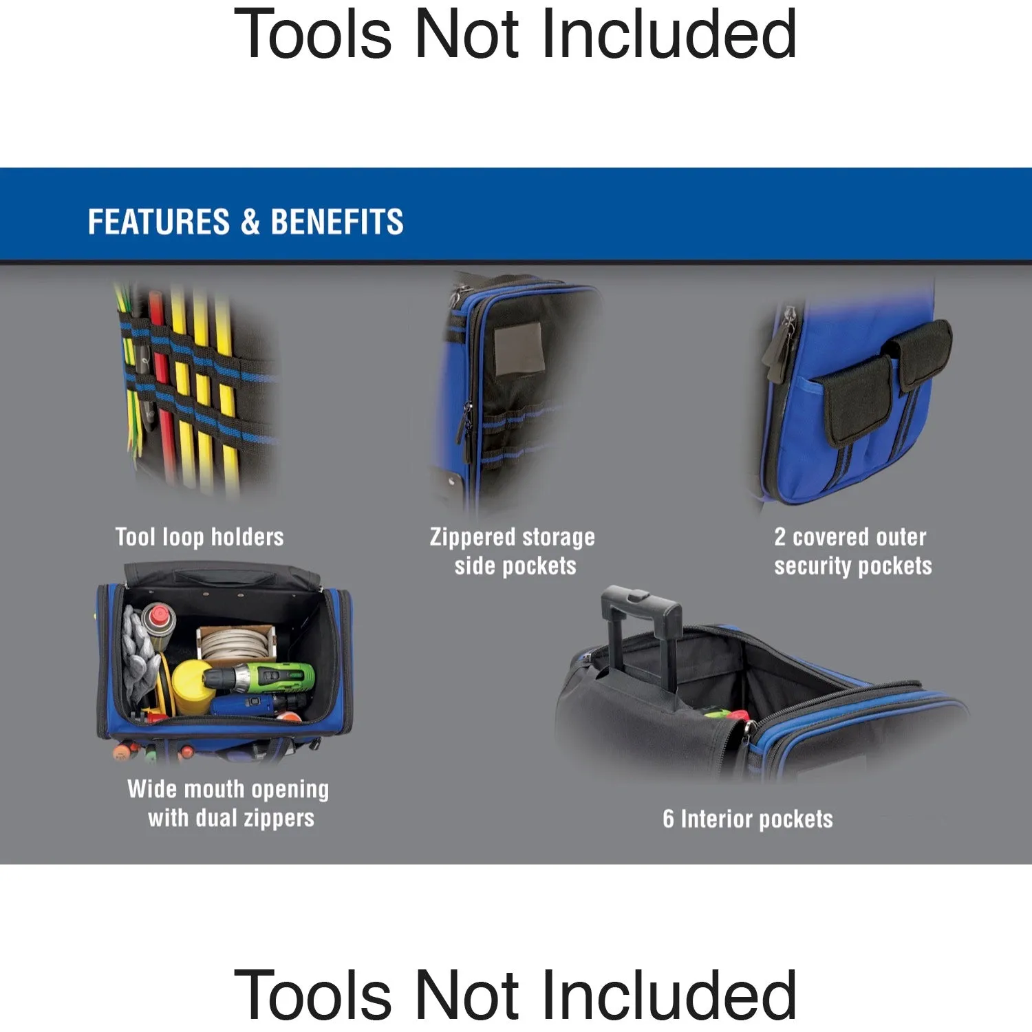 Vaughan 17 in. Rolling Tool Bag