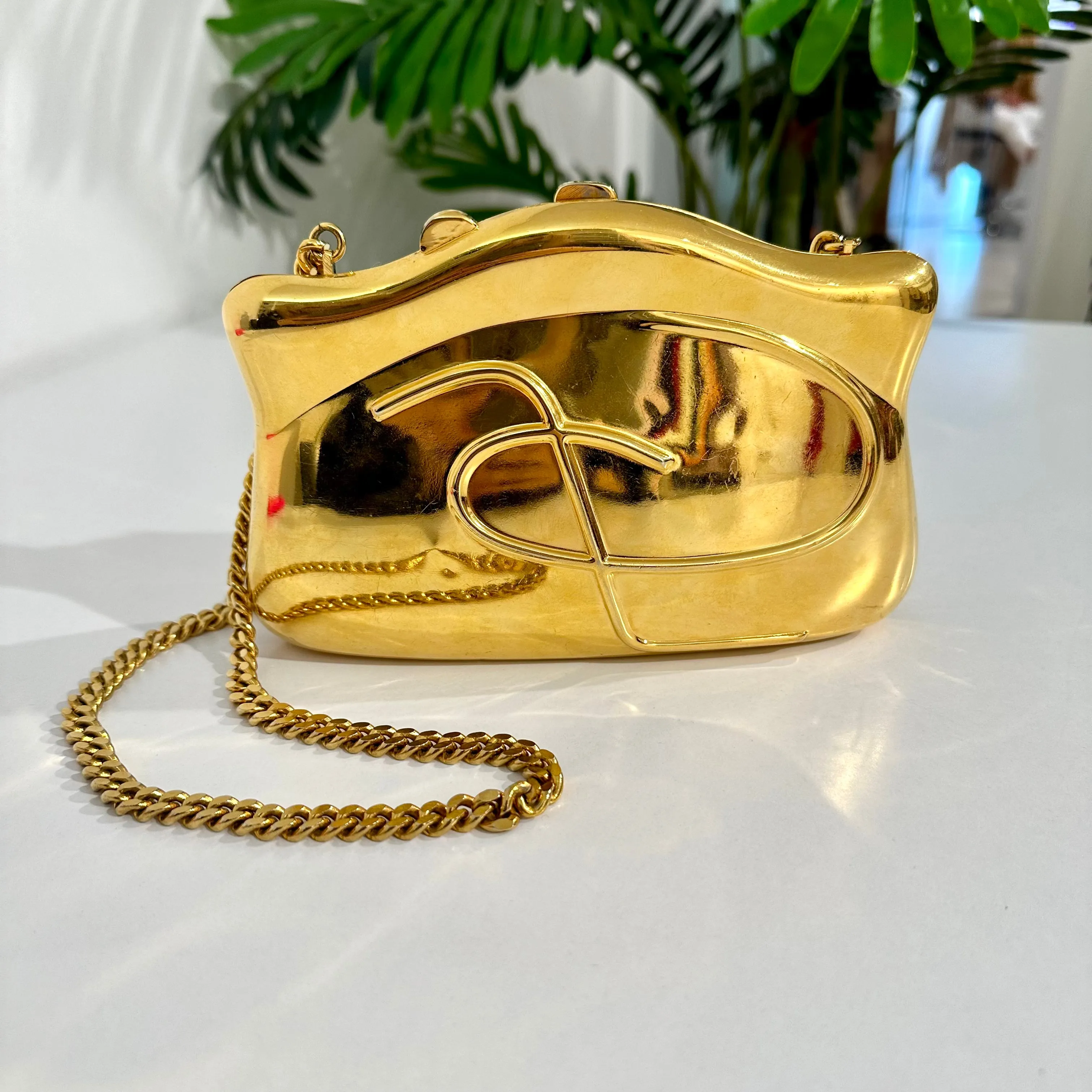 Vintage Gold Metal Clutch