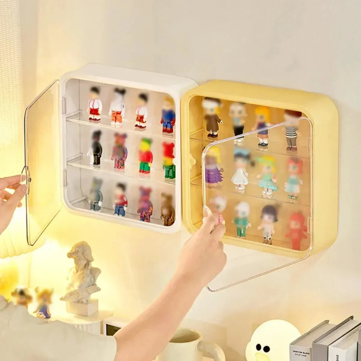 Wall Mounted Blind Box Storage Box | Dust Proof Magnetic Suction Figurine Display Stand | Toy Organizer