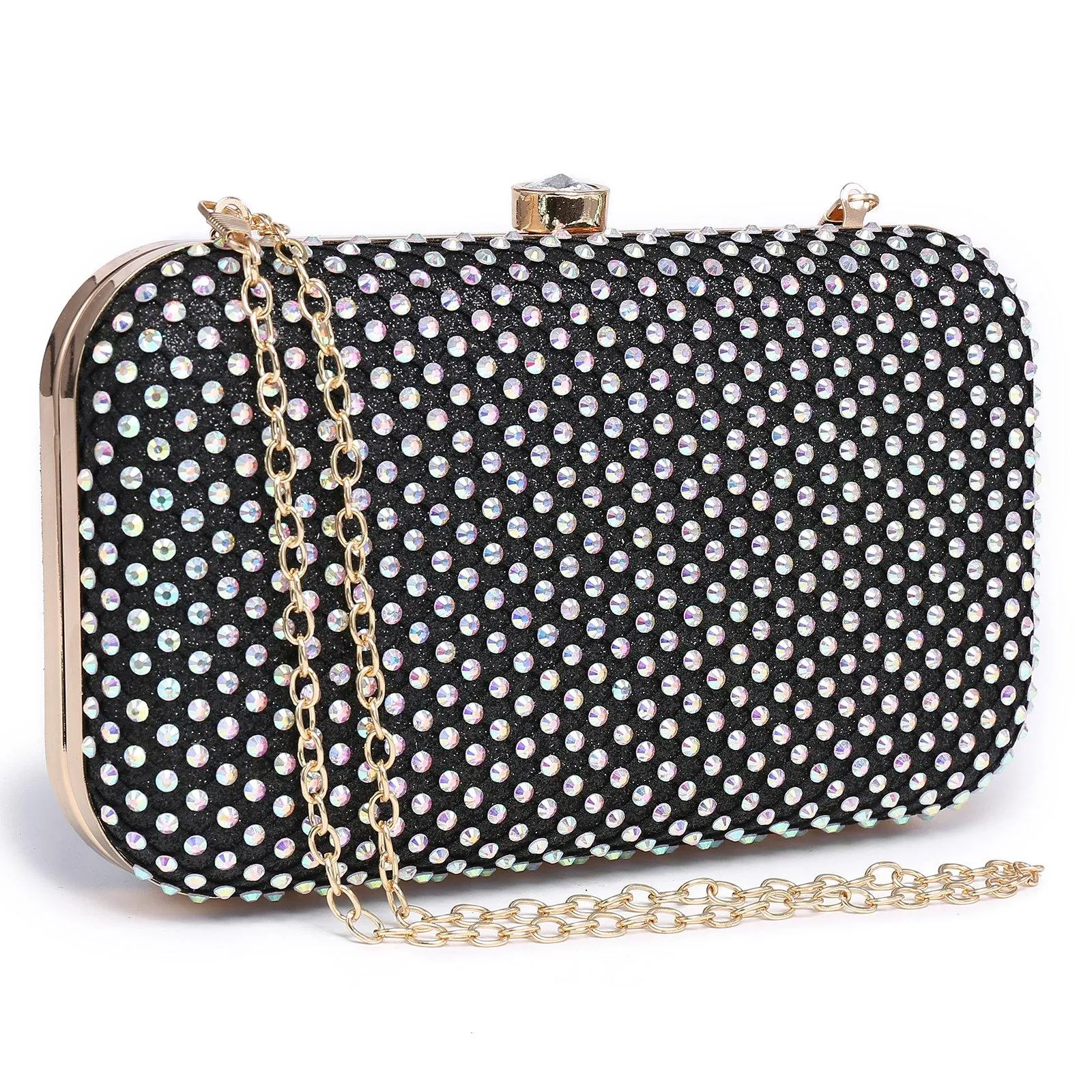 Womens Sparkling Rhinestone Clutch Evening Purse for Prom Party Wedding Dasein