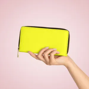 Wristlet Phone Wallet, Bright Yellow Purse